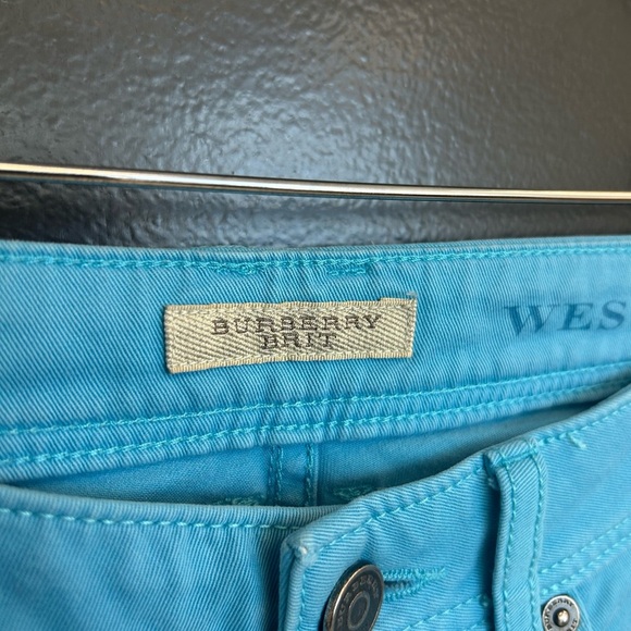 Burberry Brit Sz 27  Blue Cropped Ankle Jeans Slim Fit EUC - Picture 5 of 14